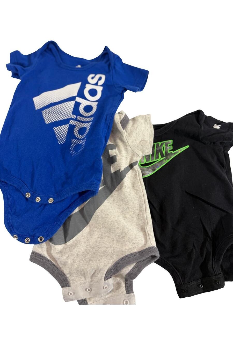 Baby Boys Bodysuit Lot Nike Adidas 6M 9M 6-12M 3 Piece Bundle